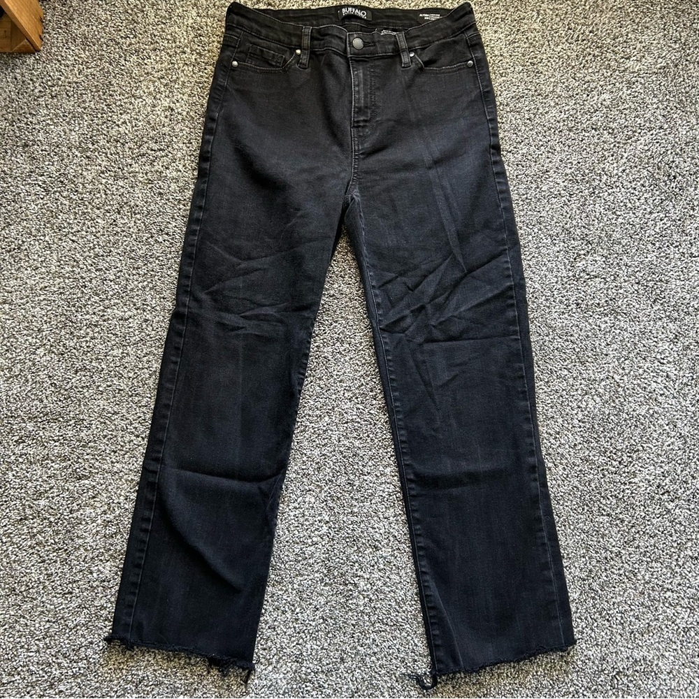 Black Straight-Leg Jeans
